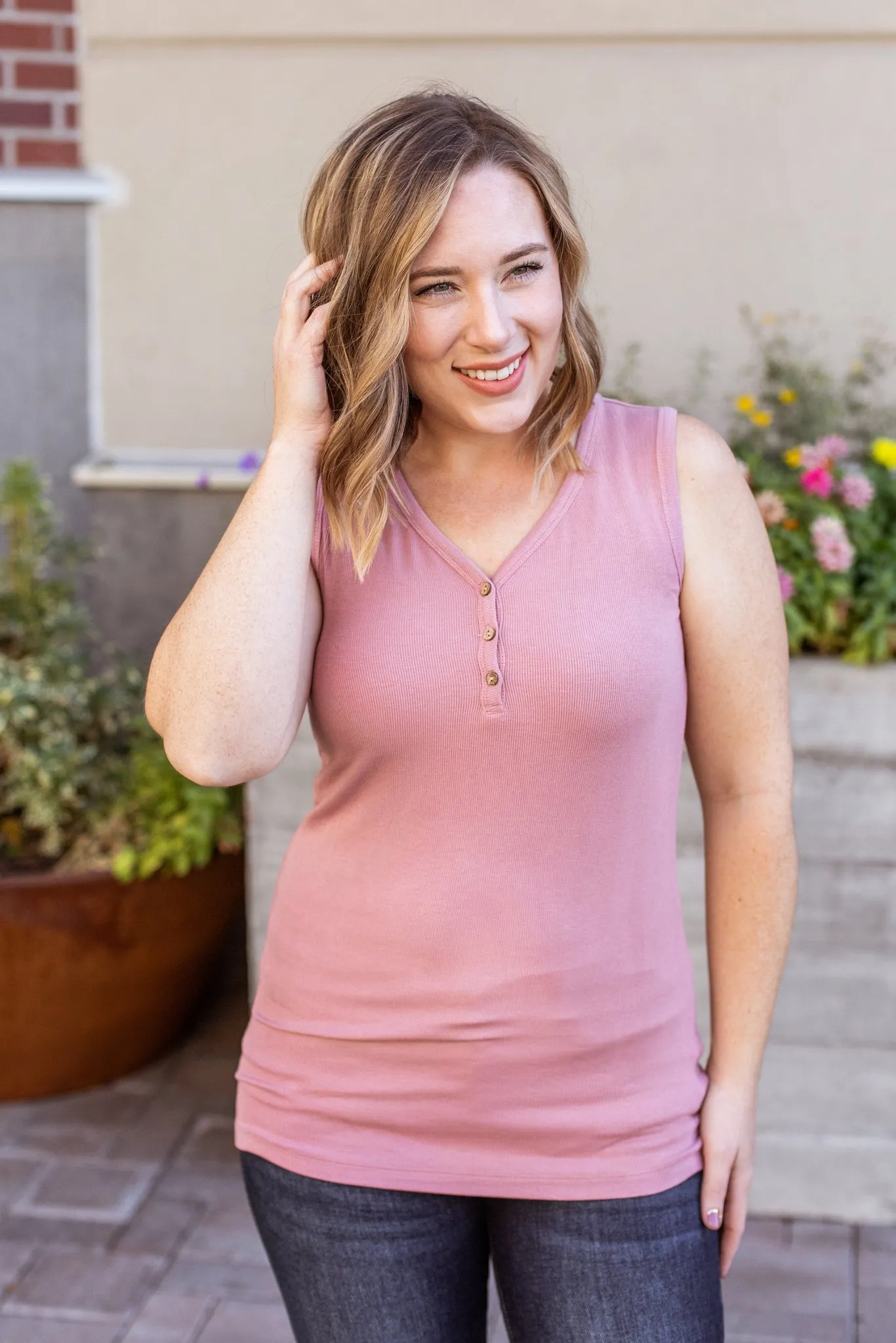 Addison Henley Tank (Rose)