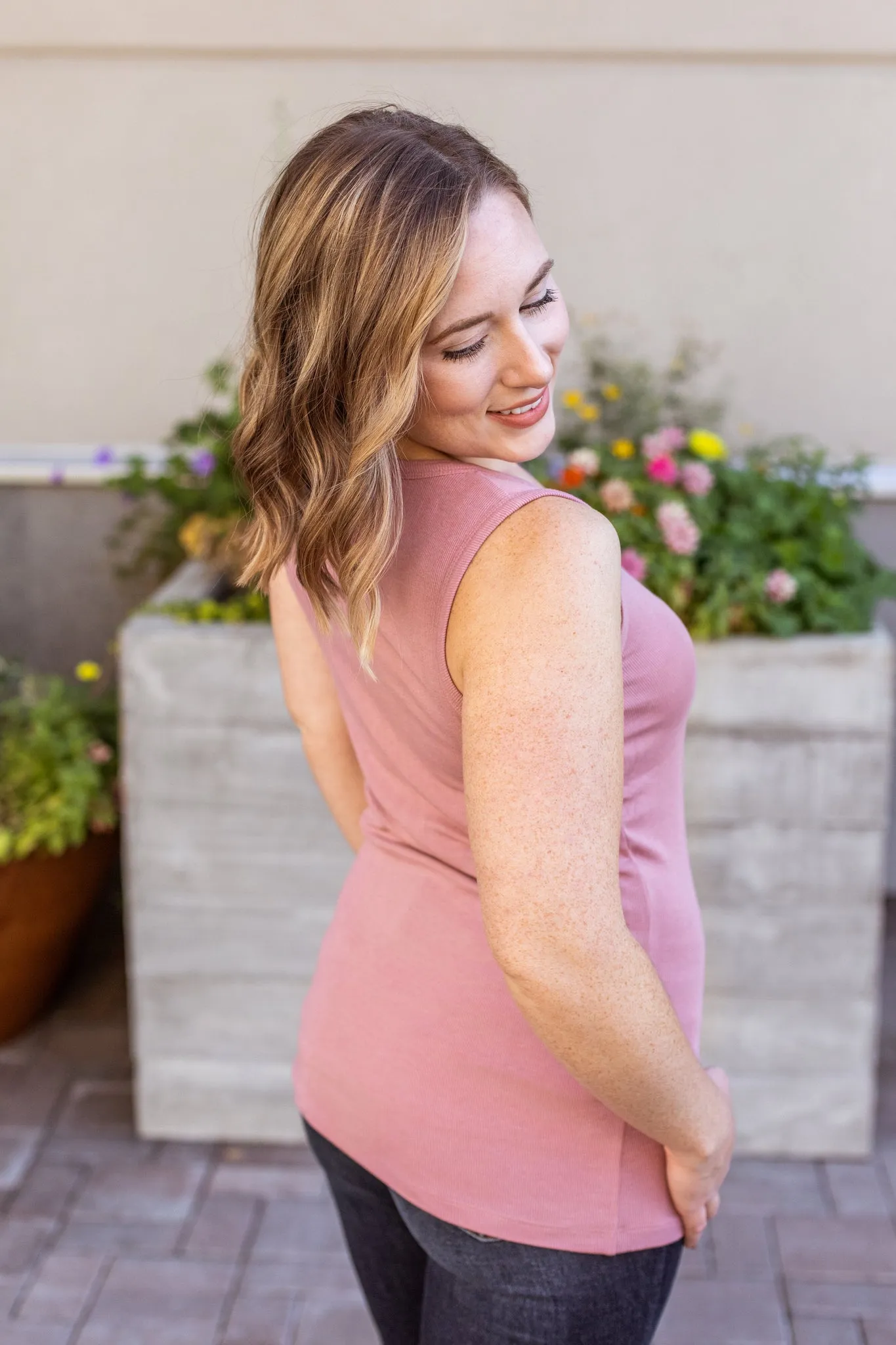Addison Henley Tank (Rose)
