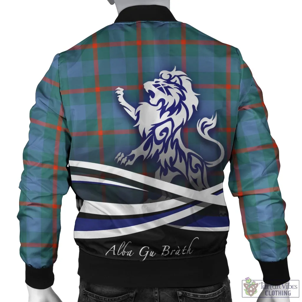 Agnew Ancient Tartan Bomber Jacket with Alba Gu Brath Regal Lion Emblem