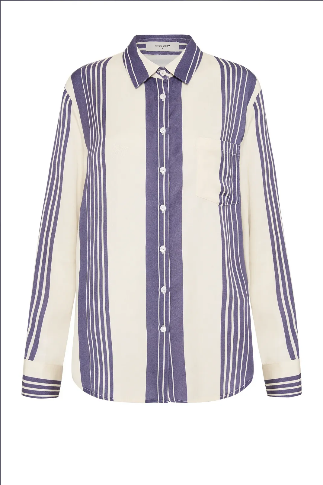 ALBION TENCEL SHIRT | STORM STRIPE