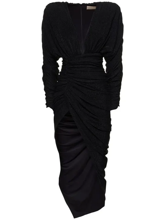 Alexandre Vauthier   Draped lurex jersey long dress 