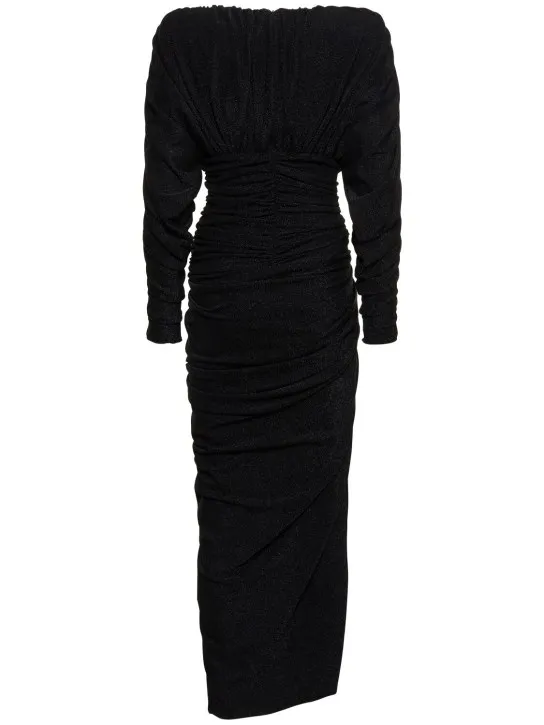 Alexandre Vauthier   Draped lurex jersey long dress 