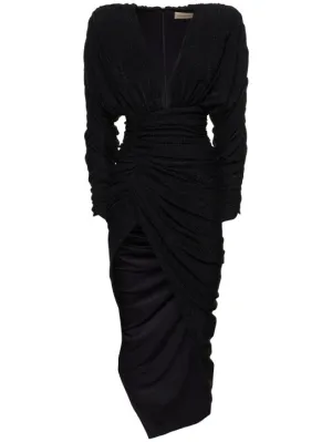 Alexandre Vauthier   Draped lurex jersey long dress 