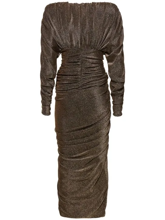 Alexandre Vauthier   Draped lurex jersey long dress 