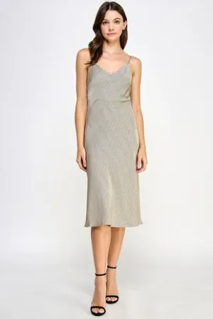 AOS Taupe Satin Cami Dress