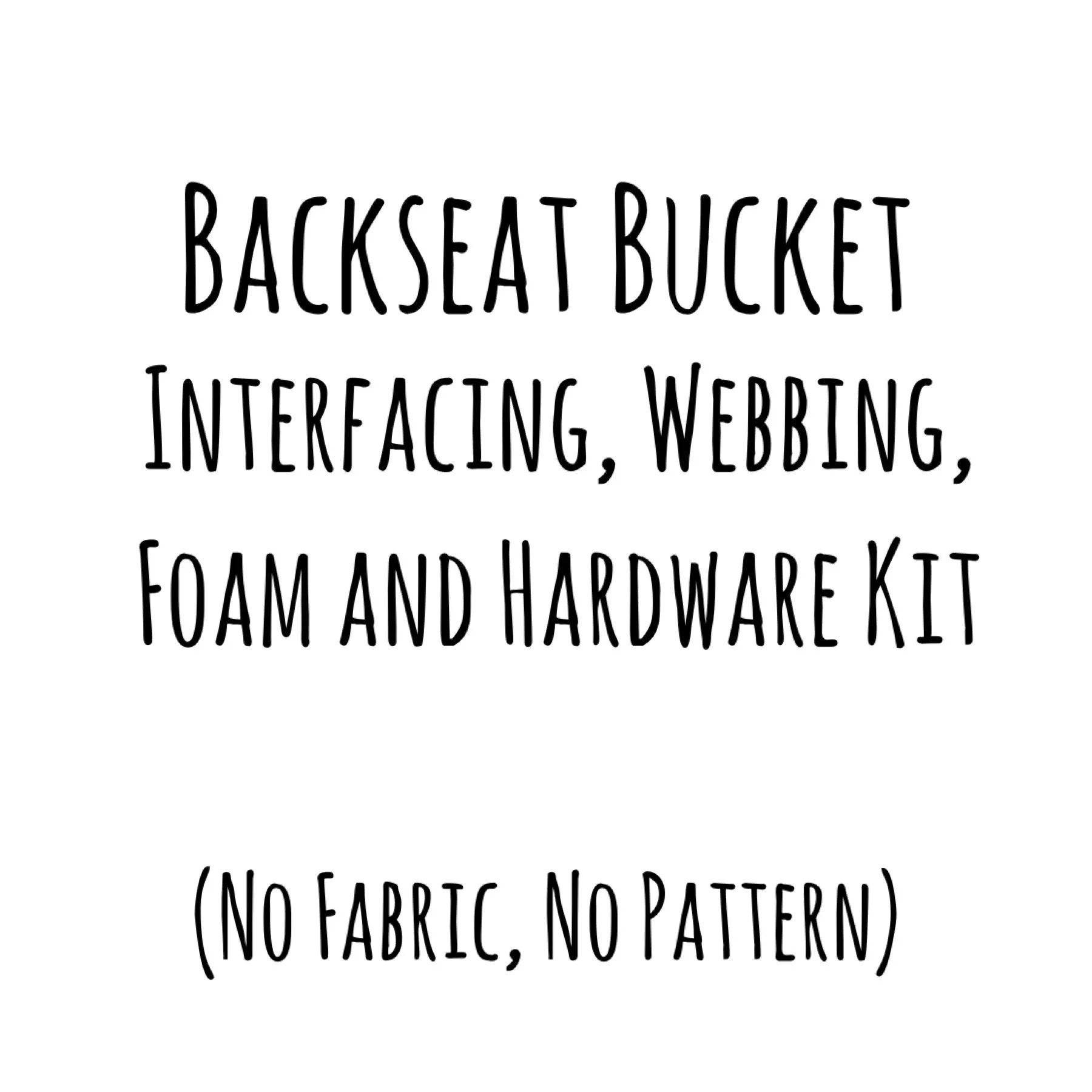 Backseat or Front Seat Bucket