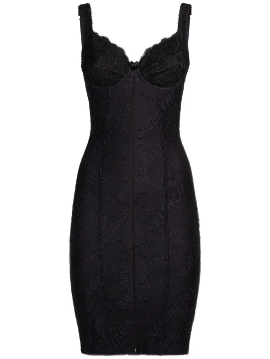 Balenciaga   Stretch lace lingerie mini dress 