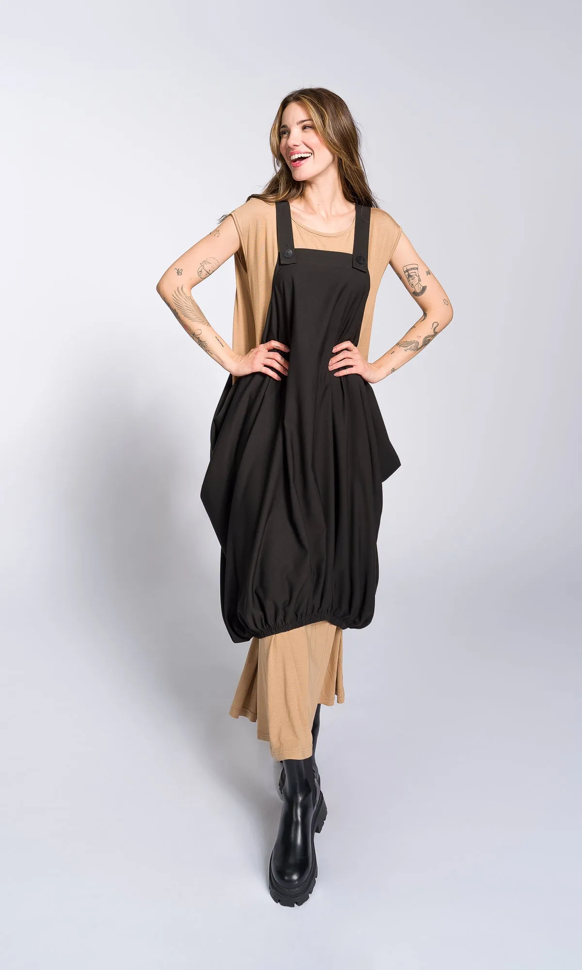 Balloon Apron Tunic Dress