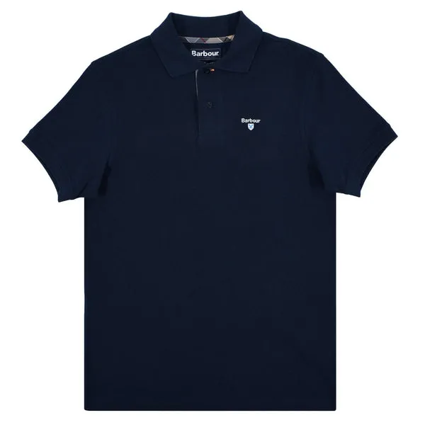 Barbour Tartan Pique Polo Shirt - Navy / Dress