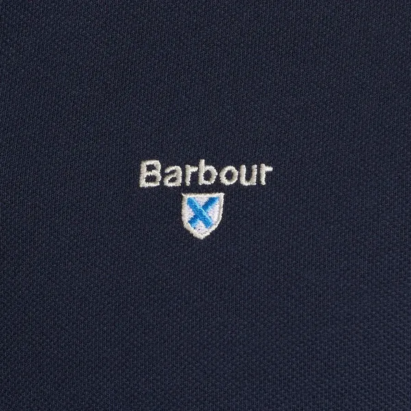 Barbour Tartan Pique Polo Shirt - Navy / Dress