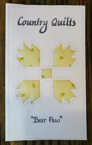 Bear Paw Quilted Cards