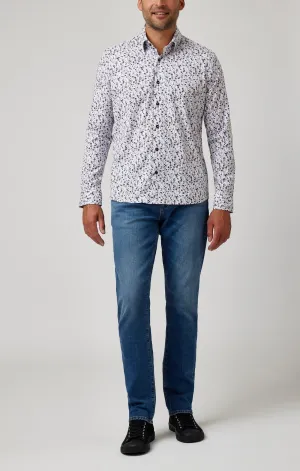 Berry Woven Print Shirt