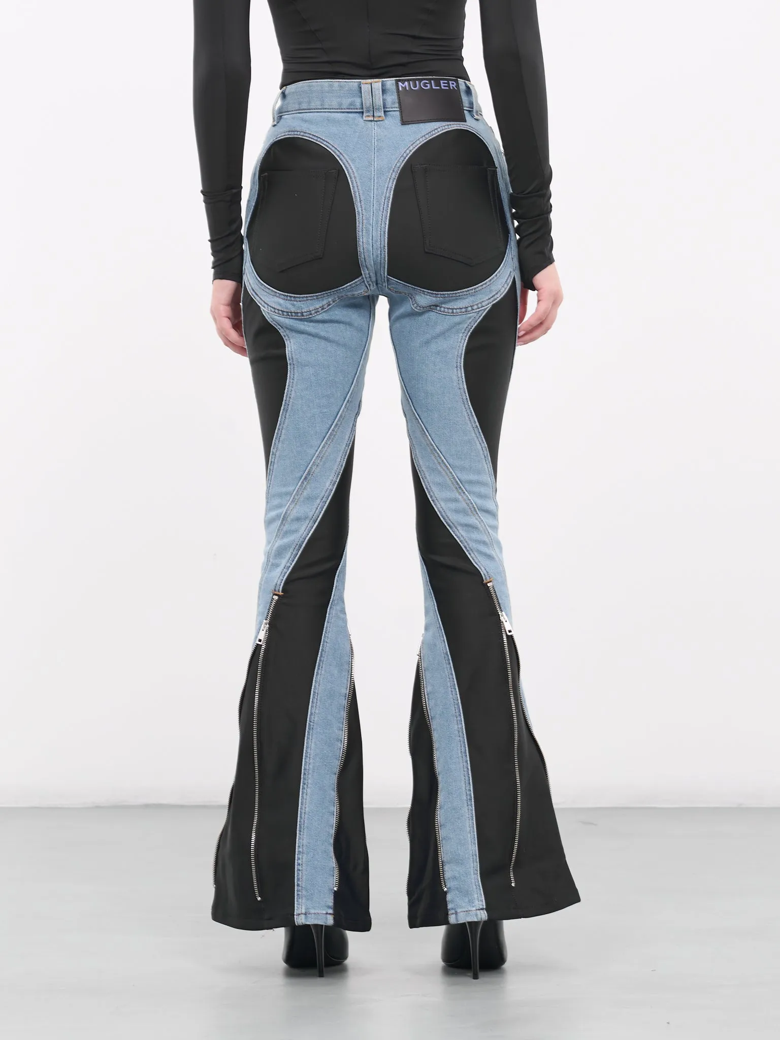 Bi-Material Jeans (6PA0403247-MEDIUM-BLUE)