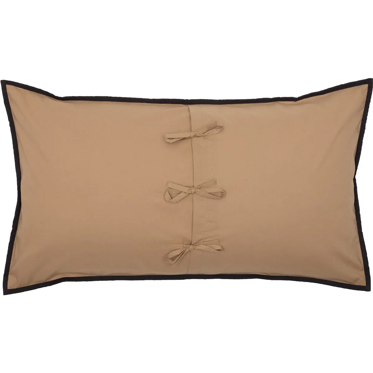 Black Check Star King Sham 21x37