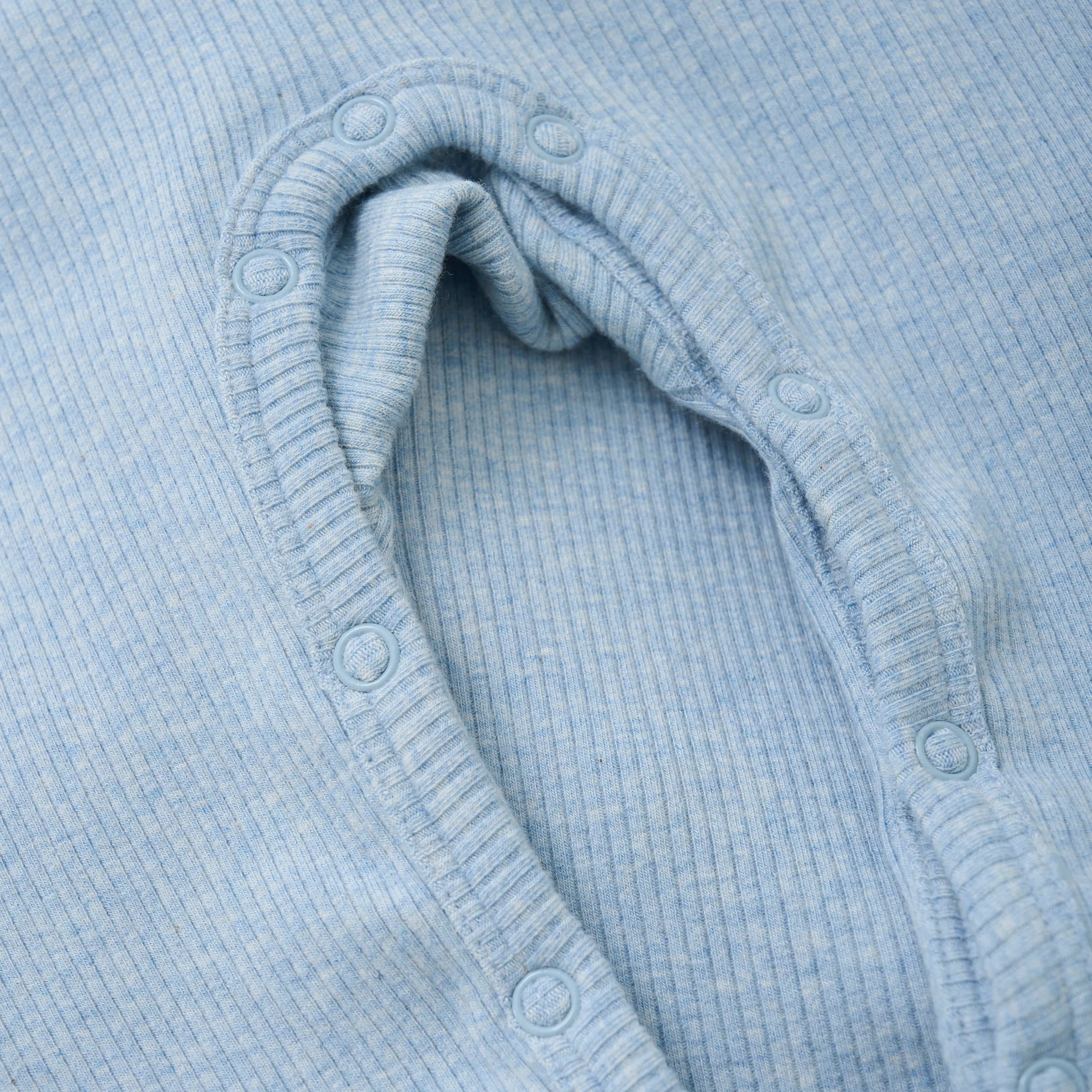 Blue Fog Ribbed Romper