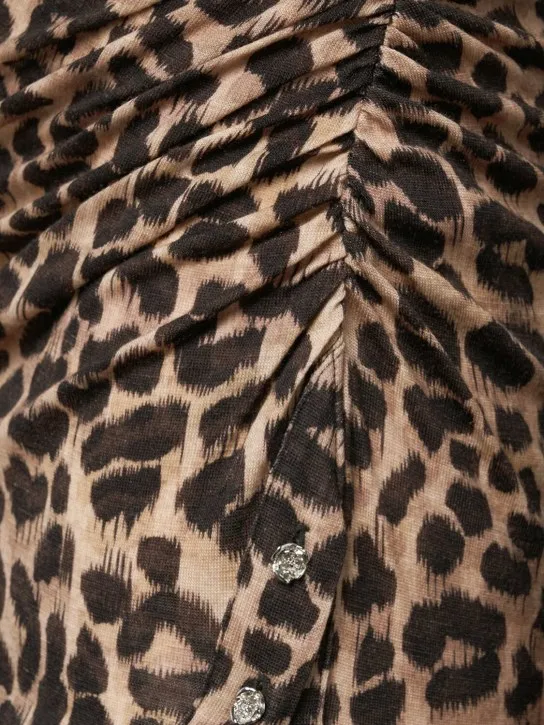 Blumarine   Printed wool jersey long dress 