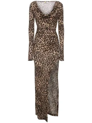 Blumarine   Printed wool jersey long dress 