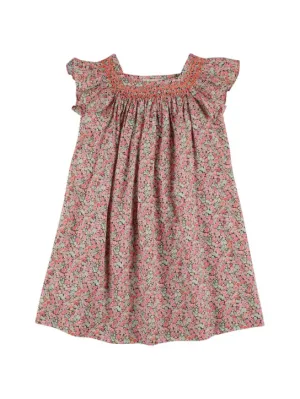 Bonpoint   Printed cotton dress w/ embroidery 
