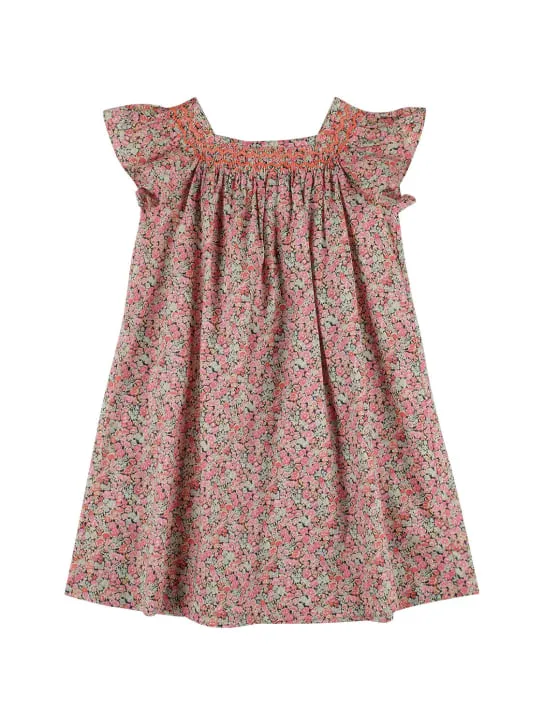 Bonpoint   Printed cotton dress w/ embroidery 