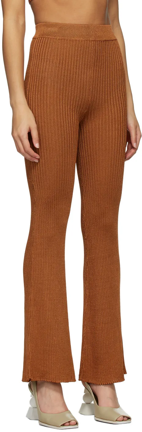 Calle Del Mar Orange Ribbed Lounge Pants