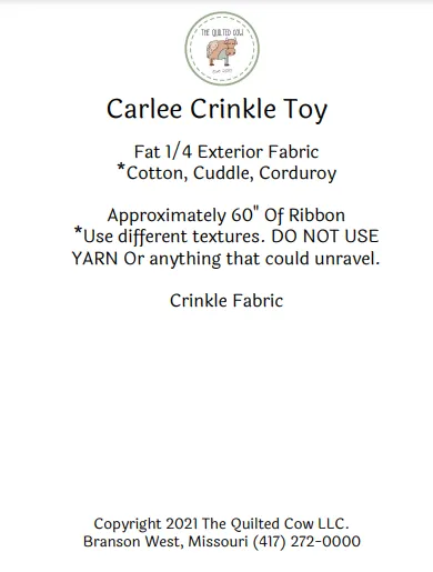 Carlee Crinkle Toy