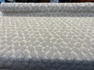 Checkmate Quilted Ecru Taupe Upholstery Fabric By The Yard