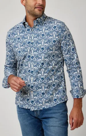 Cream Skull Print Shirt