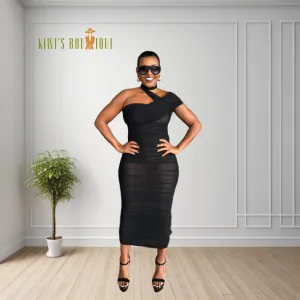 Crisscross Noir Dress