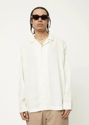 CRITICAL HEMP CUBAN LONG SLEEVE SHIRT | WHITE