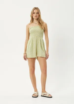 DARCY CHECK PLAYSUIT | LEMONGRASS CHECK