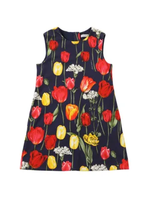 Dolce&amp;Gabbana   Flowers cotton blend interlock dress 