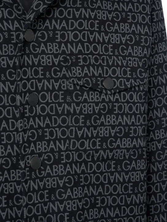 Dolce&amp;Gabbana   Logo jacquard quilted overshirt 