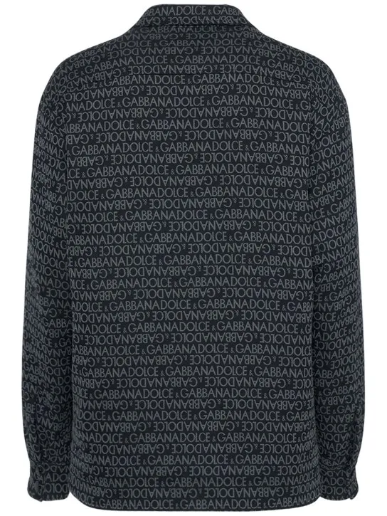 Dolce&amp;Gabbana   Logo jacquard quilted overshirt 