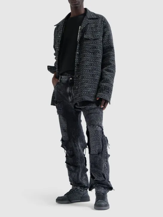 Dolce&amp;Gabbana   Logo jacquard quilted overshirt 