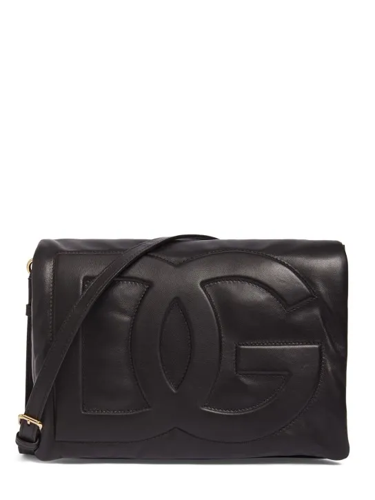Dolce&amp;Gabbana   Medium Logo soft nappa shoulder bag 
