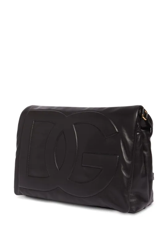 Dolce&amp;Gabbana   Medium Logo soft nappa shoulder bag 