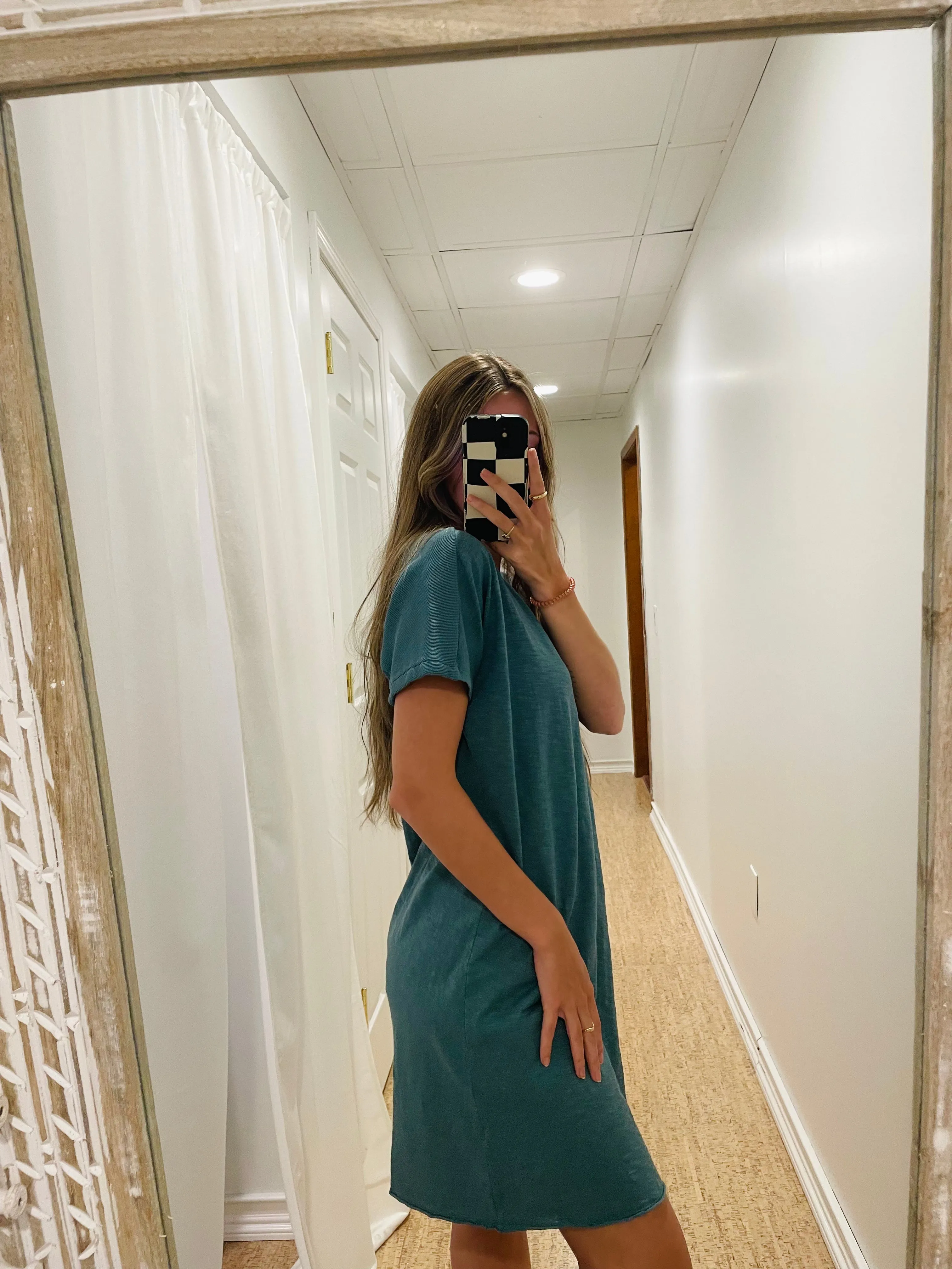 Dolman Sleeve Seamed dress