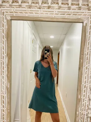 Dolman Sleeve Seamed dress