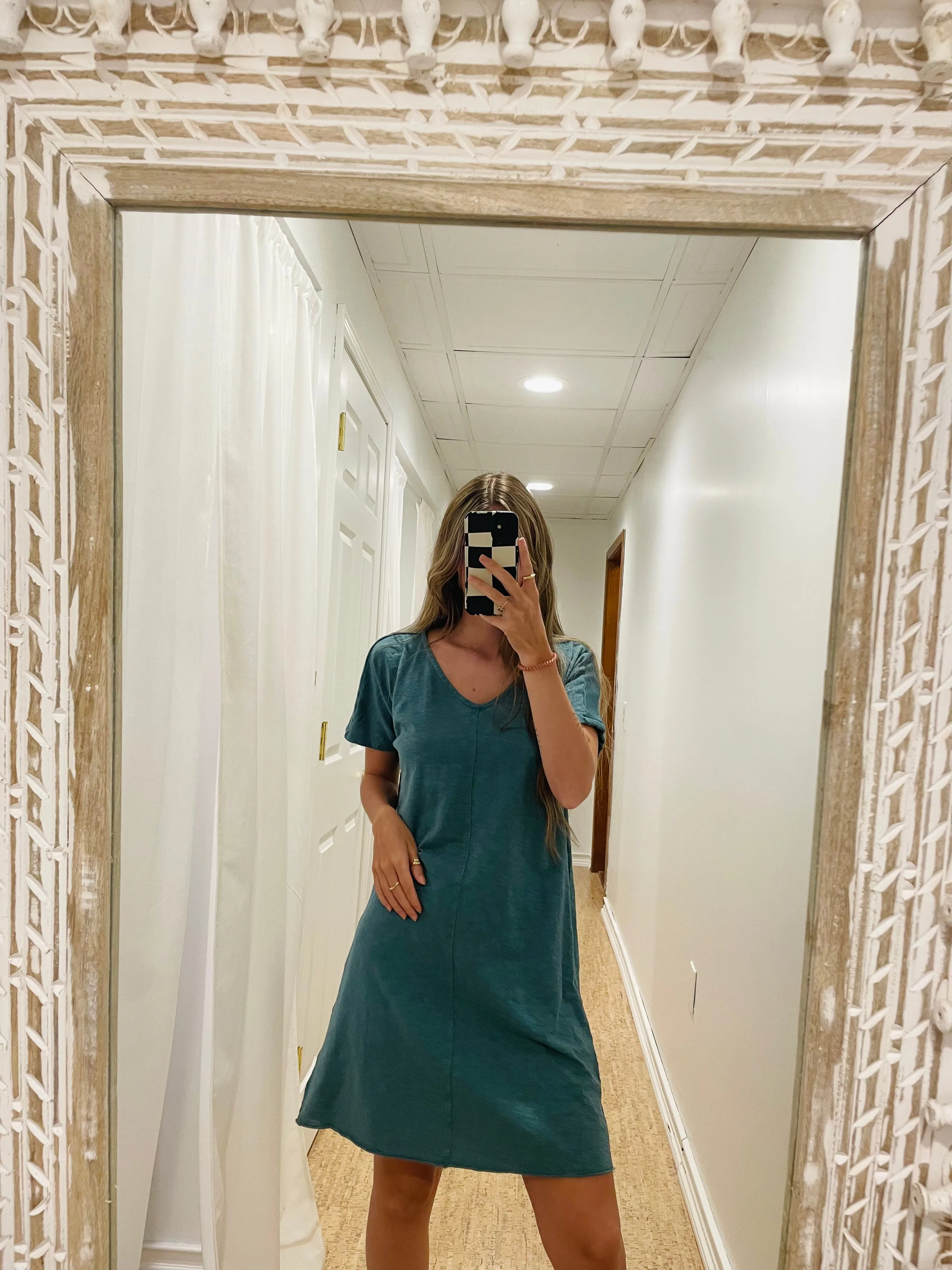 Dolman Sleeve Seamed dress