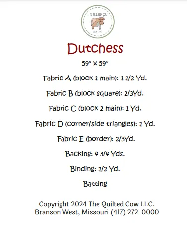 Dutchess Quilt
