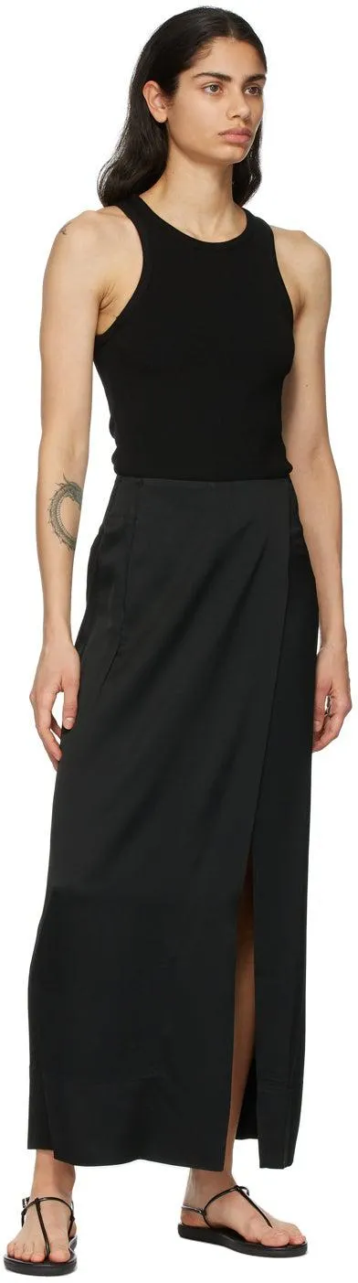 Esse Studios Black High Neck Rib Tank Top