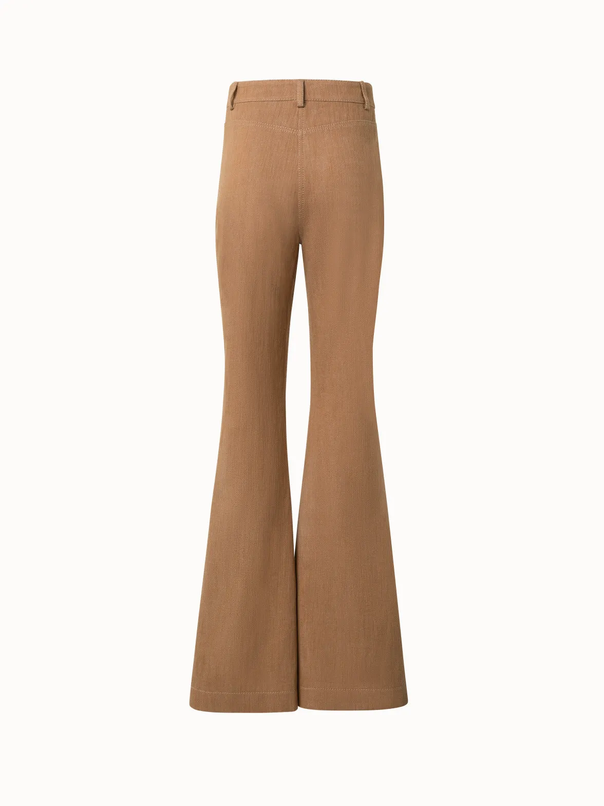 Flared Cotton Wool Denim Pants