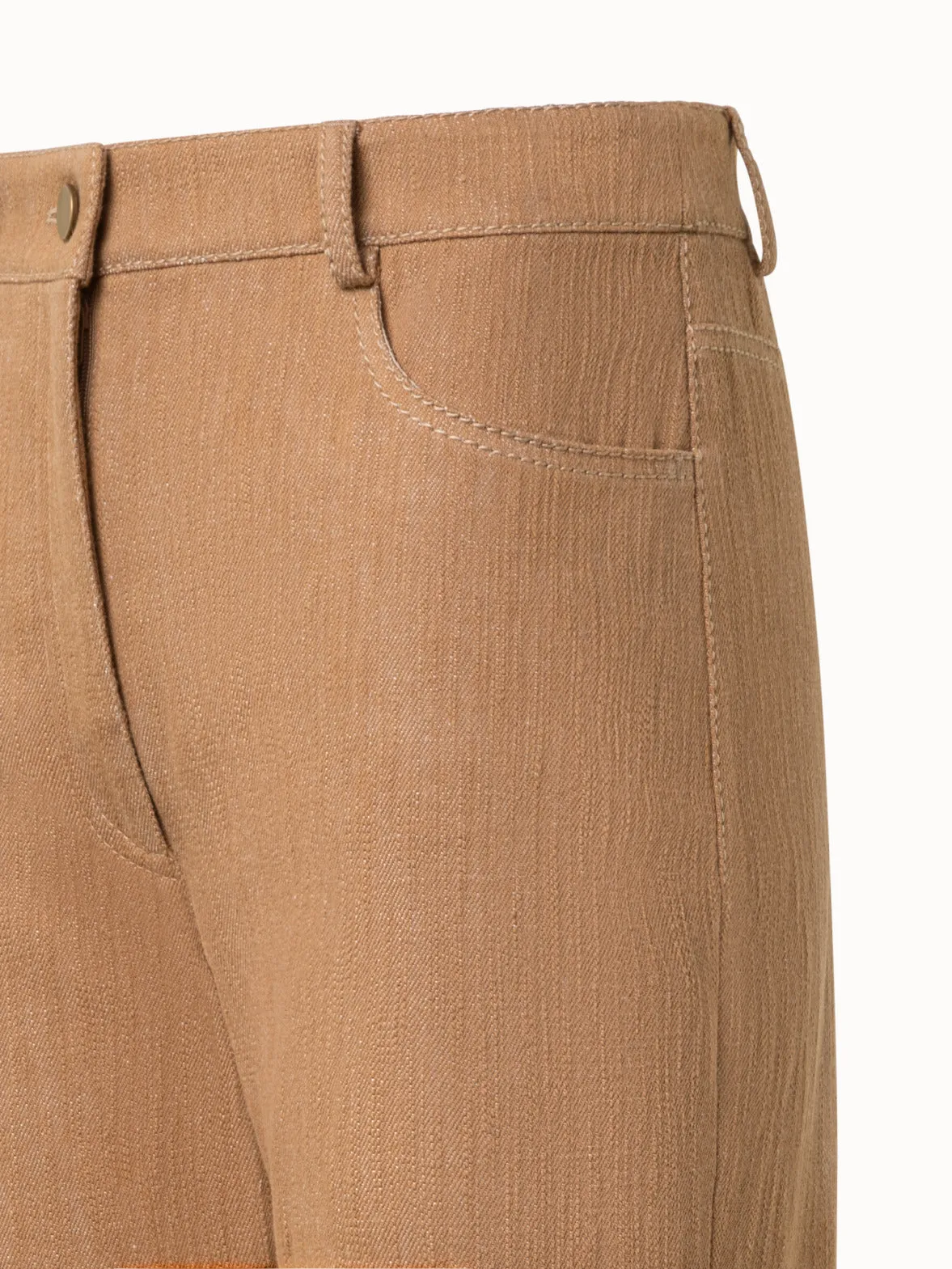 Flared Cotton Wool Denim Pants