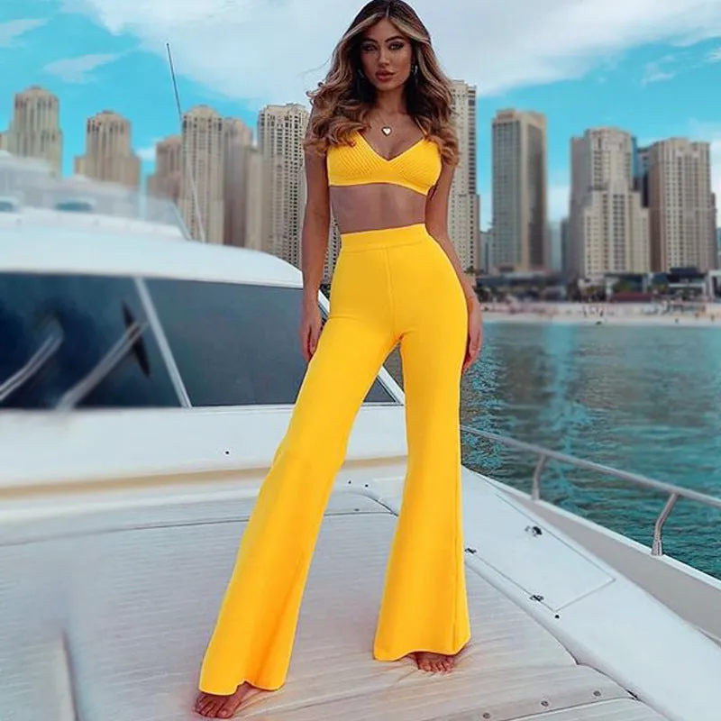 Flared Pant Bandage Yacht Suit