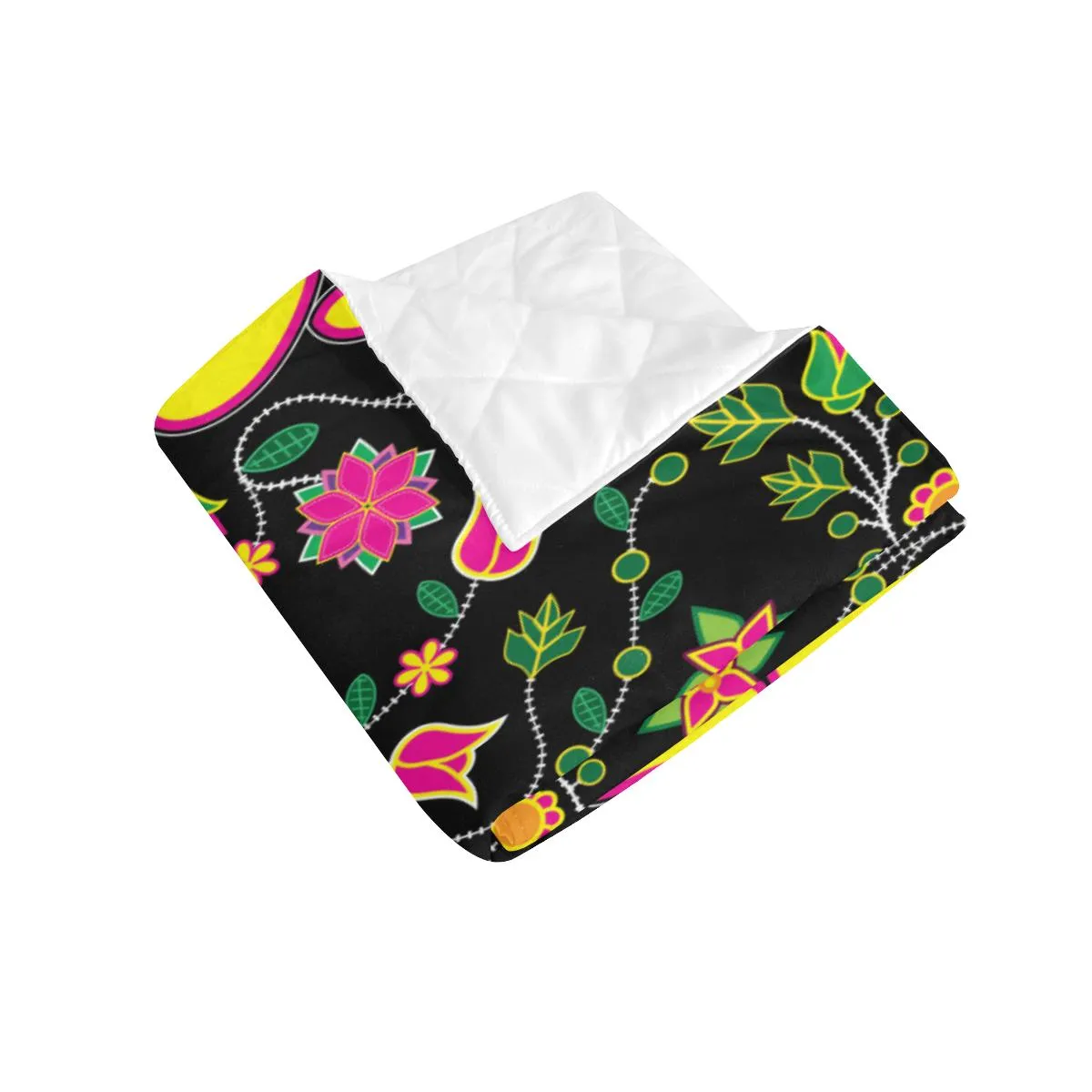 Floral-Bearpaw Quilted Comforter 70"x80"