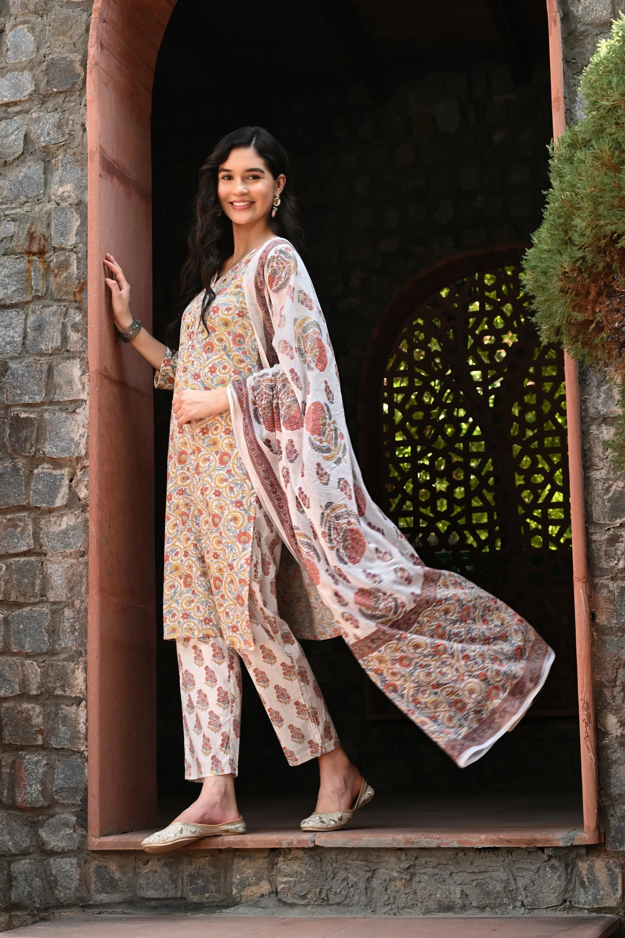 Florian Kurta Pant Dupatta Set
