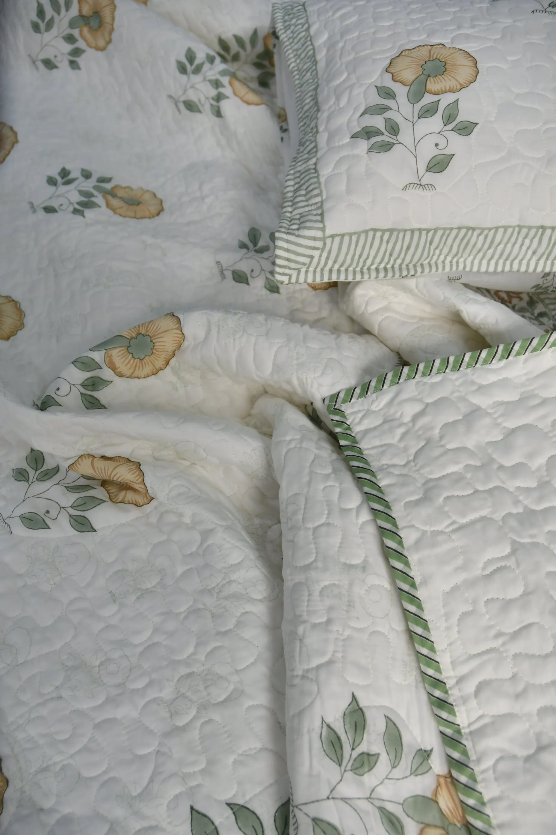 Flower of Hope Quilted bedcover