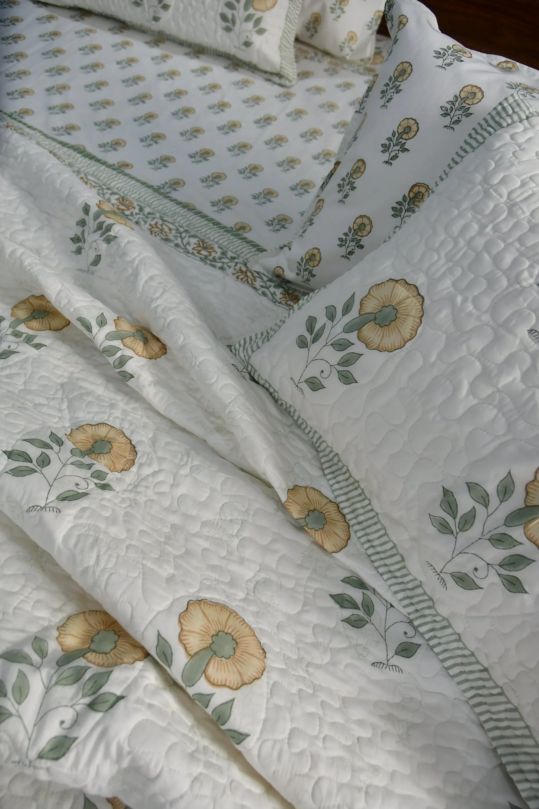 Flower of Hope Quilted bedcover