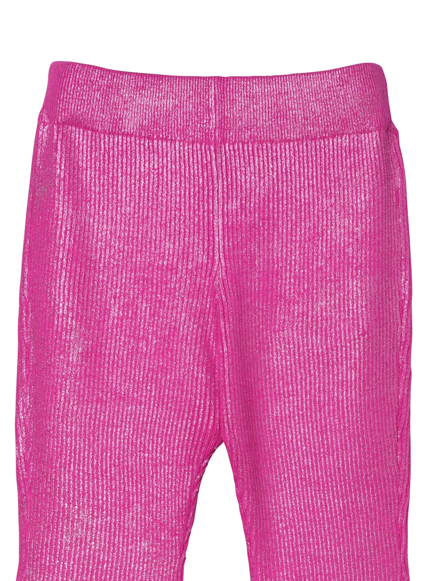 Foil Printed Flared Knit Pants