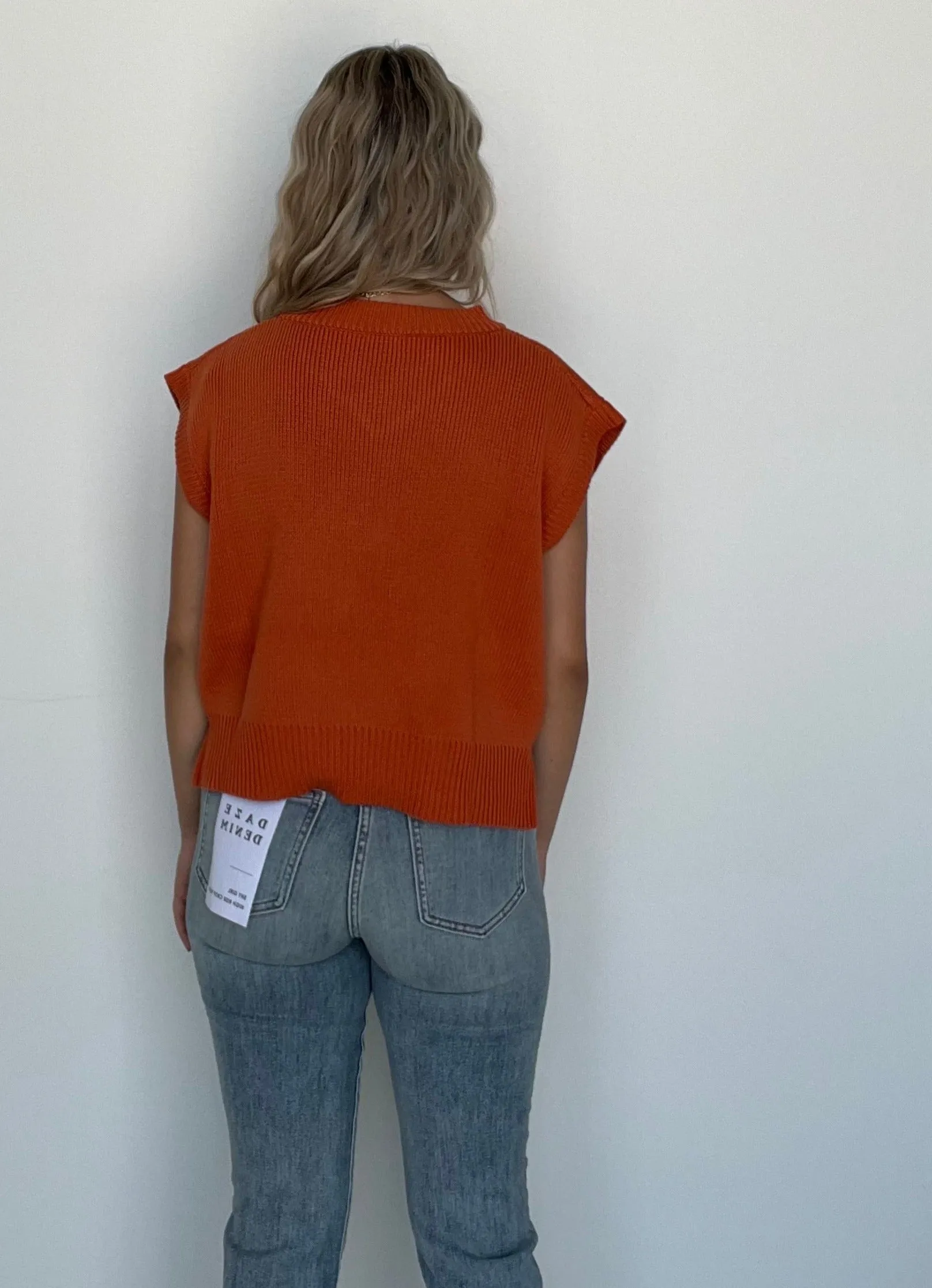 Game Day Burt Orange Sweater Vest